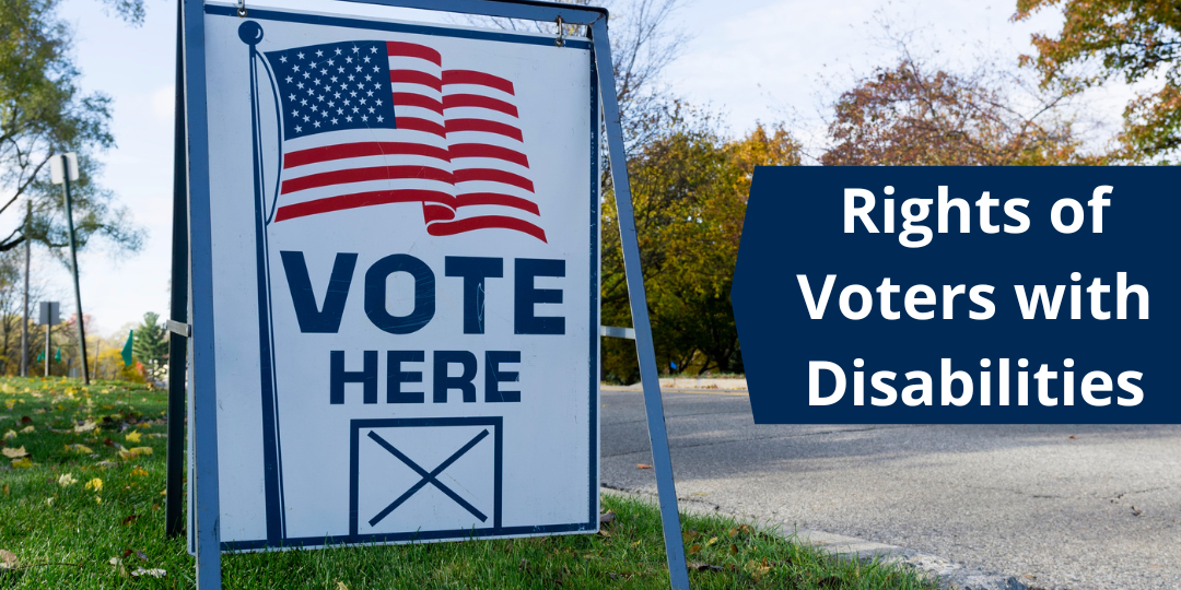 vote here sign in grassy area - Rights of Voters with Disabilities