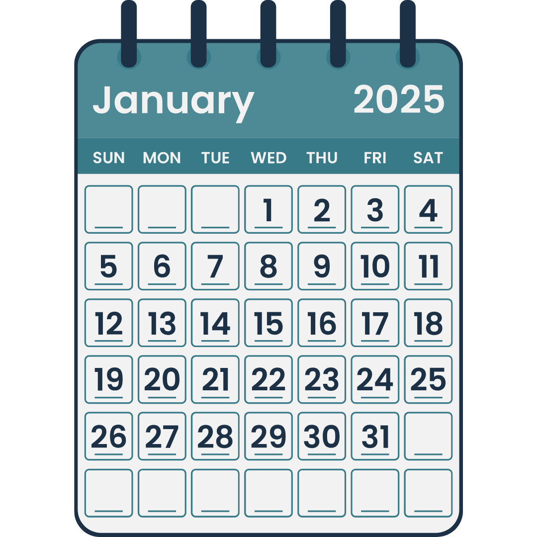 January 2025 calendar