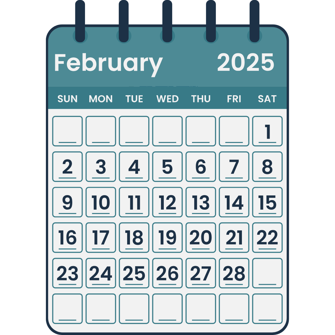 February 2025 calendar